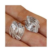 Brincos De Prata Femininos Modernos Com Zircônia Cúbica Em Formato Geométrico Joia Elegante Brincos De Prata Femininos Modernos Com Zircônia Cúbica Em Formato Geométrico Joia Elegante