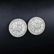Brincos de Prata Halo Estilo Coreano - Joia para Presente de Aniversário e Natal Brincos de Prata Halo Estilo Coreano - Joia para Presente de Aniversário e Natal