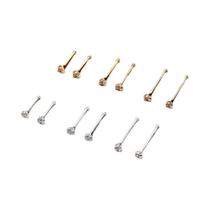 Brincos De Prata S999 Com Diamante Único Para Piercing De Orelha, Simples, Não Removíveis Brincos De Prata S999 Com Diamante Único Para Piercing De Orelha, Simples, Não Removíveis