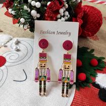 Brincos de Quebra-Nozes com Strass - Design de Desenho Animado para Festa e Festival