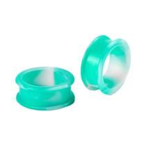 Brincos De Silicone Espesso Cor Mármore Para Expansão De Orelha, Tamanhos De 8mm a 38mm