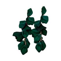 Brincos De Tassel Com Pétalas De Flores Multicoloridas Para Mulheres, Acessórios Elegantes E