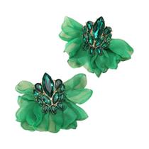 Brincos De Tecido Coloridos Para Mulheres, Joias De Luxo Com Imitação De Pedras Preciosas Para Brincos De Tecido Coloridos Para Mulheres, Joias De Luxo Com Imitação De Pedras Preciosas Para