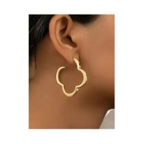 Brincos De Trevo Em Ouro Com Revestimento Em Aço Inoxidável À Prova d'Água E Sem Oxidação