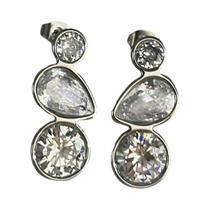 Brincos De Zircônia Em Forma De Gota De Água Com Revestimento De Ouro 18K Para Mulheres, Presente De