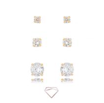 Brincos Delicadeza, versatilidade e muito brilho em um só kit São 3 modelos incríveis para você variar entre look Brincos Delicadeza, versatilidade e muito brilho em um só kit São 3 modelos incríveis para você variar entre look