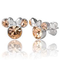 Brincos Disney Minnie Mouse June Birthstone para mulheres Brincos Disney Minnie Mouse June Birthstone para mulheres