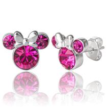 Brincos Disney Minnie Mouse October Birthstone Women Brincos Disney Minnie Mouse October Birthstone Women