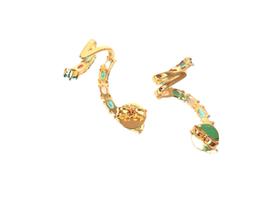 Brincos Ear Cuf Com Zircônias Fecho Tarraxa cod