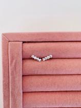 Brincos earcuff modelo coração semi joia prata 925 e ouro18k