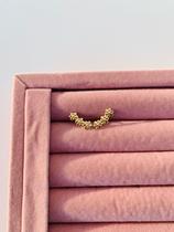 Brincos earcuff semi joia prata 925 e ouro 18k modelo flores