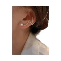 Brincos Elegantes De Pérola Imitada Com Cristal Em Forma De Cobra Ondulada Acessórios De Festa