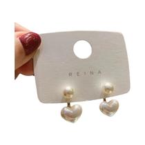 Brincos Elegantes De Pérola Imitada Em Forma De Coração Para Mulheres, Ideais Para Festas,