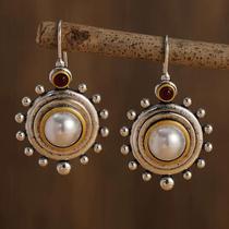 Brincos Elegantes De Pérola Imitada Estilo Barroco Vintage Para Mulheres