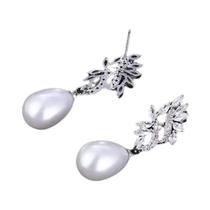 Brincos Elegantes De Pérola Imitada Para Mulheres, Acessórios De Joias Modernas Para Casamento E Brincos Elegantes De Pérola Imitada Para Mulheres, Acessórios De Joias Modernas Para Casamento E