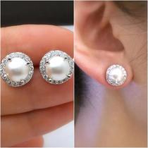 Brincos Elegantes De Pérola Imitada Para Mulheres Com Pedra CZ, Joias Versáteis Para Casamentos E Brincos Elegantes De Pérola Imitada Para Mulheres Com Pedra CZ, Joias Versáteis Para Casamentos E