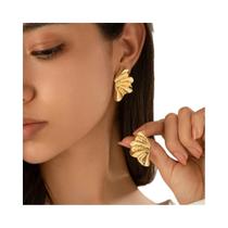 Brincos Elegantes Vintage Geométricos Em Forma De Pétala Para Mulheres, Joias De Festa KunJoe