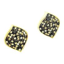 Brincos Em Prata Com Banho De Ouro 18k Folha Cravejados De Zirconias 1285 Brincos Em Prata Com Banho De Ouro 18k Folha Cravejados De Zirconias 1285