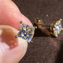 Brincos Empilháveis de Zircônia com Corte Princesa - Prateado e Dourado (4-8mm) Brincos Empilháveis de Zircônia com Corte Princesa - Prateado e Dourado (4-8mm)