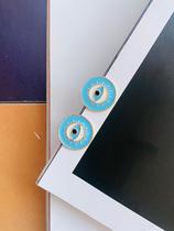 Brincos esmaltado folheados brinco de olho grego Místico Brincos esmaltado folheados brinco de olho grego Místico