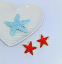 Brincos estrela do Mar Adulto Infantil Brinco + Presilha de Cabelo Resinado bico pato Tic Tac Prendedor Moda Praia Verão