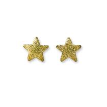 Brincos Estrela Dupla Ouro Amarelo 020790