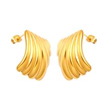Brincos feminino aço inoxidável Banhadas a Ouro 18k à prova d'água/ Brinco dourado
