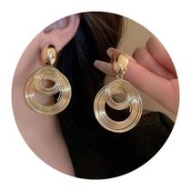 Brincos Feminino Luxo Festas Argolas Dourado