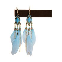 Brincos Femininos Artesanais Boho Com Franjas De Pena E Contas, Joia De Moda Para Casamento,