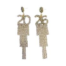 Brincos Femininos Assimétricos Com Cristais De Strass E Franjas Em Forma De Flor, Presente Para
