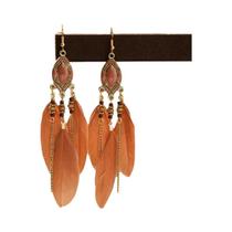 Brincos Femininos Boho Com Franjas De Plumas E Contas Feitos À Mão, Joias De Moda Para Casamento,