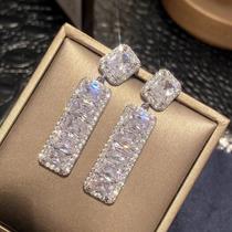 Brincos Femininos Brilhantes De Zircônia Cúbica Moda Coquetel Joias Penduradas