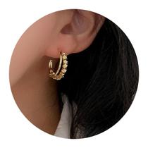 Brincos Femininos de Meia Lua com Festas Luxo Mulheres - Brincos Femininos de Meia Lua com Festas Luxo Mulheres -