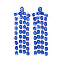 Brincos Femininos Grandes de Cristal com Borla Longa - Joia para Casamento