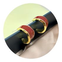 Brincos Femininos Meia Lua Vermelho Festas de Casamento