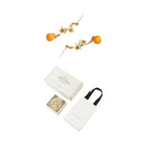 Brincos Femininos Modernos Com Design De Uva Suculenta, Laranja E Flor De Gardênia, Joias Para