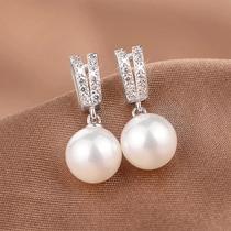 Brincos Femininos Modernos Com Pérolas Simuladas Para Casamento E Noivado, Acessórios Simples E Brincos Femininos Modernos Com Pérolas Simuladas Para Casamento E Noivado, Acessórios Simples E