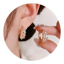 Brincos Femininos Pequeno Argola Dourado Luxo Festas