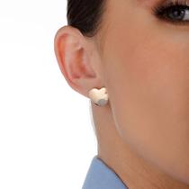 Brincos Femininos Semi Joias Coração Banho Ouro 18k Rodio Branco Garantia acessórios casamento noiva festa formatura Brincos Femininos Semi Joias Coração Banho Ouro 18k Rodio Branco Garantia acessórios casamento noiva festa formatura