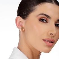 Brincos Femininos Semi Joias Ear Hook Triplo 3 Linhas Banho Ouro 18k Rodio Branco Garantia acessórios casamento noiva festa formatura Brincos Femininos Semi Joias Ear Hook Triplo 3 Linhas Banho Ouro 18k Rodio Branco Garantia acessórios casamento noiva festa formatura