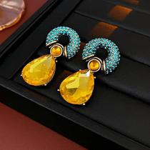 Brincos Femininos Vintage - Estilo Medieval com Círculo de Diamante