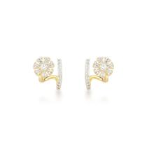Brincos Flor de Zircônia Banhados em Ouro 18k - Delicadeza e Brilho