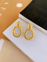 Brincos folheados a ouro e a prata peça Trabalhada