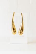 Brincos folheados a ouro e prata orgânico gota alongado Brincos folheados a ouro e prata orgânico gota alongado