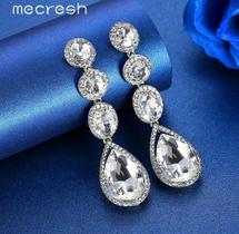 Brincos Folheados a Prata Noiva com Zirconeas Cubicas Brincos Folheados a Prata Noiva com Zirconeas Cubicas