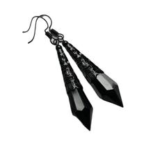 Brincos Geométricos De Cristal Com Gota De Sangue De Morcego Gótico, Joias Vintage De Bruxa