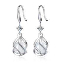 Brincos geométricos de diamante duplo Brincos de temperamento Brincos de personalidade feminina longos