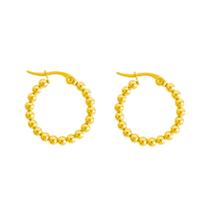 Brincos Golden Hoops para mulheres em aço inoxidável 25mm