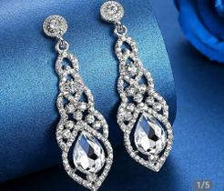 Brincos Gota Lustre Noiva com variações no Prata ou Ouro Brincos Gota Lustre Noiva com variações no Prata ou Ouro