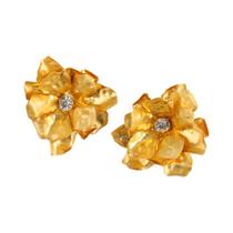 Brincos Grandes De Flor Para Mulheres, Vintage, Hiperbólico, Metal Irregular, Estilo Europeu E